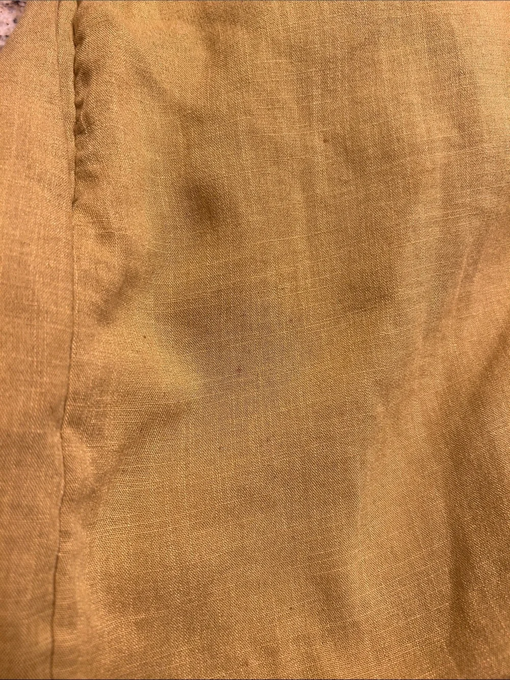 J.O.A. High-Waist Lace-Up Flared M Shorts in Mustard Yellow